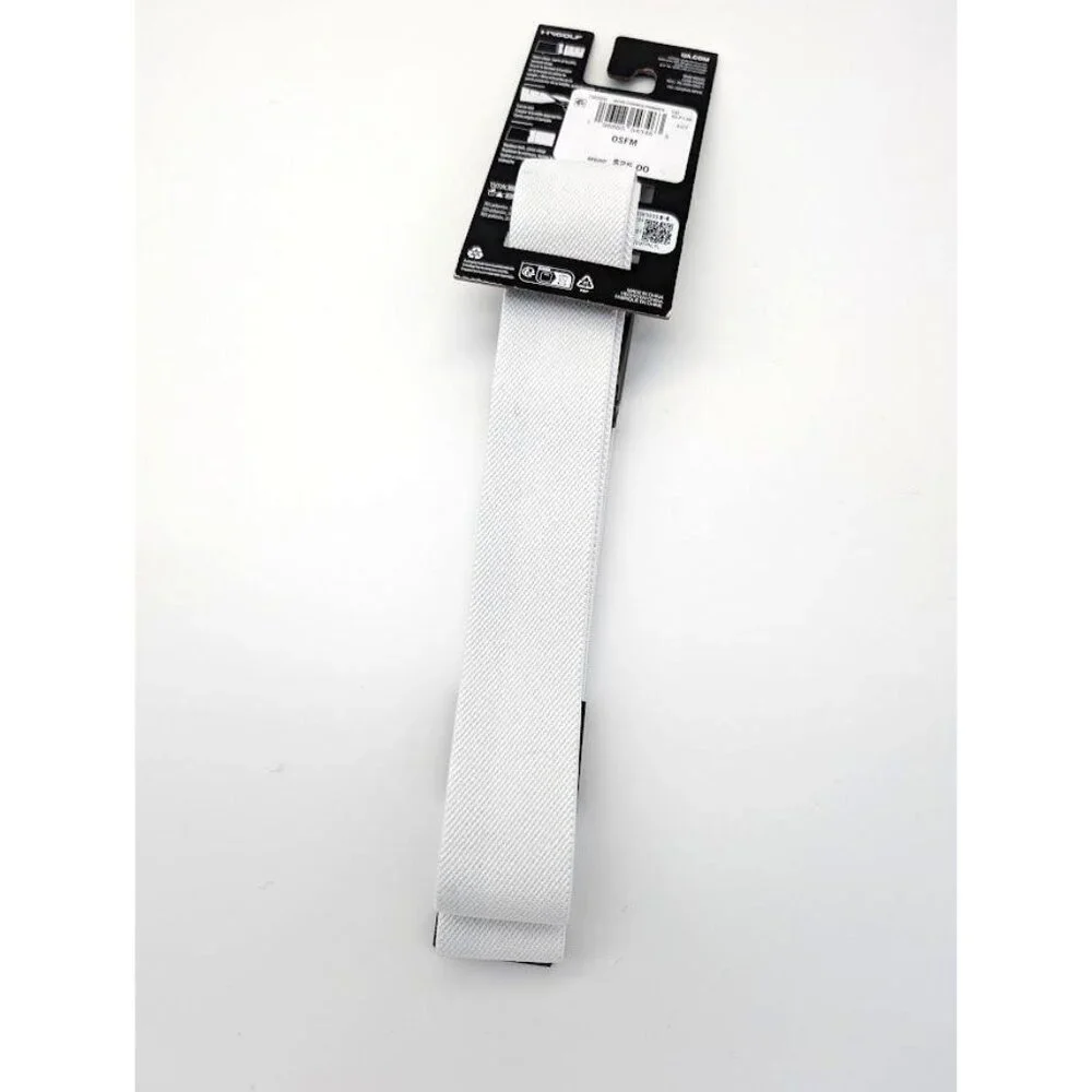 Under‎ Armour Webbing Belt Golf OSFM Cut To Fit Adjustable Elastic Stretch White